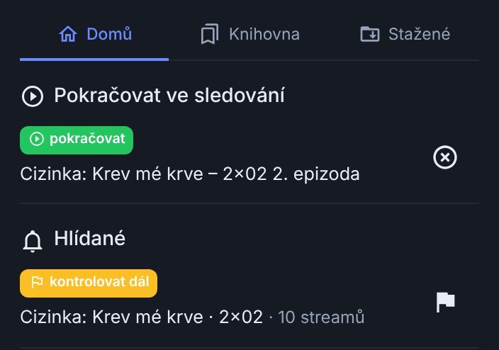 Karta, záložka Domů