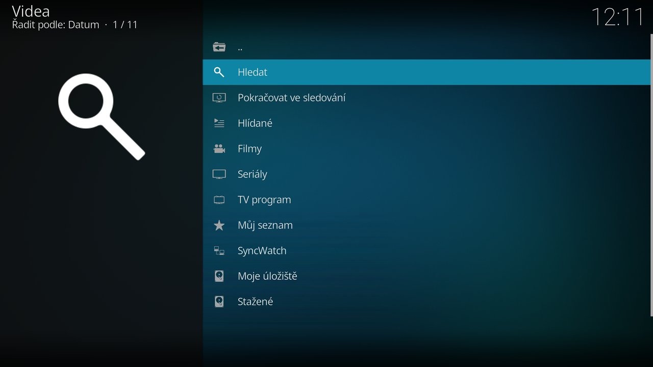 Hlavní menu Nokturna