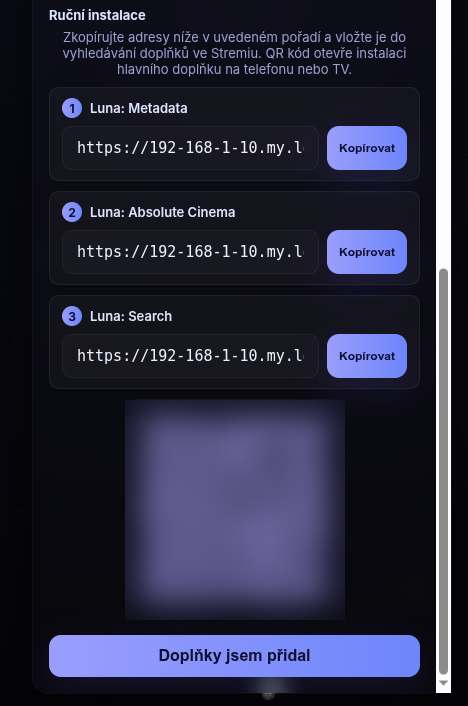 Ruční instalace