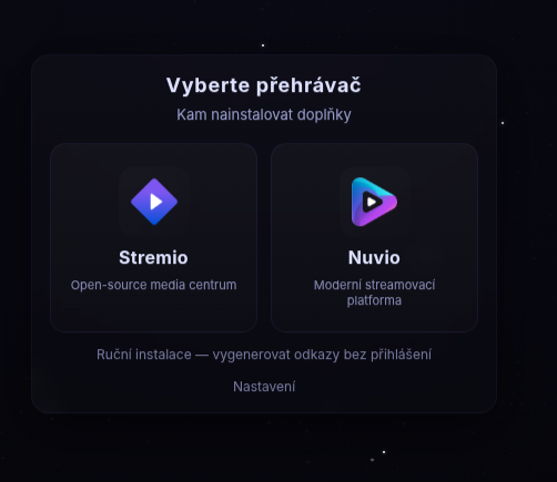 Vyberte přehrávač